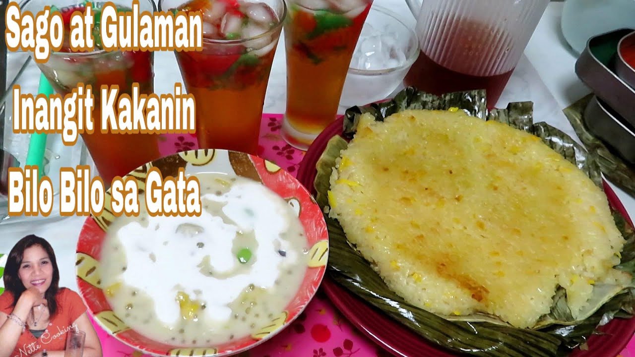 Inangit Rice Dessert(with Giantaang Bilo Bilo and Sago at Gulaman Drink ...
