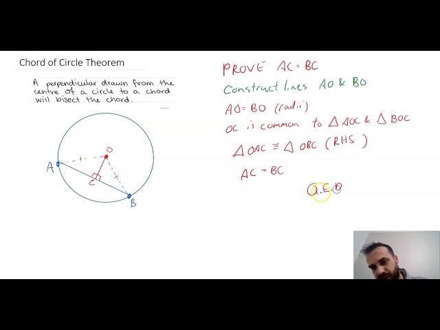 Proving Chord of Circle Theorem