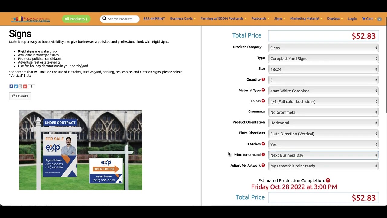 How to order Directional Signs