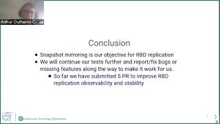 Ceph Month 2021: Evaluation of RBD replication options @CERN