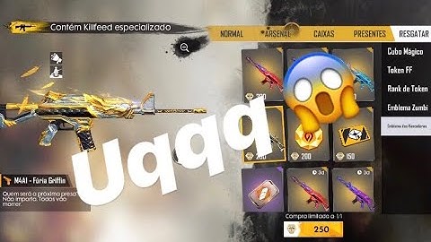 😱 FUI O PRIMEIRO BRASILEIRO A PEGAR A SKIN LENDÁRIA DA M4A1 FÚRIA GRIFFIN - FREE FIRE