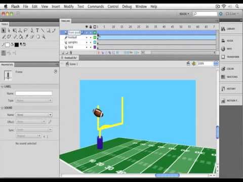 33. Adobe Flash - Animating Scale and Rotation along a Path