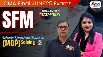 CMA Final - Strategic Financial Management | MQP Solving 📝| MEPL Classes