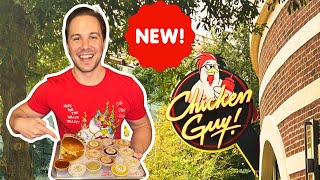 NEW Chicken Guy! Menu & Trying ALL 10 Sauces at Disney Springs | Is it Still Good? Walt Disney World