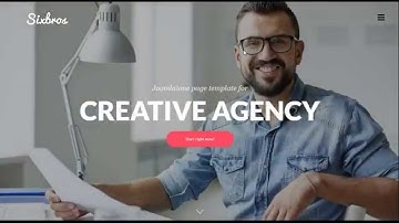 Sixbros - Joomla One page template. Header Menu.