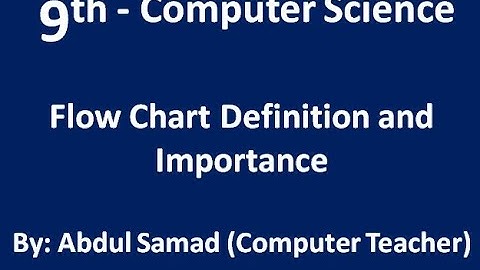 Flow Chart Definition and Importance | Ch 1 Problem Solving 9th Class Computer Science New Book 2020