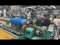 I invite client to visit krah pipe machine by my factory . how to make the krah pipe in workshop.