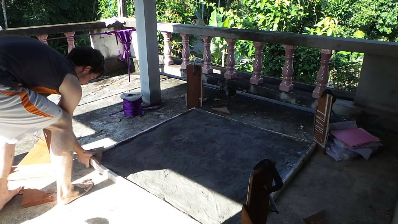 How to make a cement table (first try) - YouTube