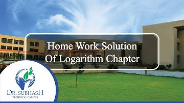 Basic Mathematics :: Lecture 8 : Ch-1 : Logarithm : H.W solution of logarithm- By S M Ramchandani