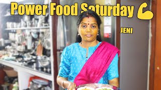 சனிக்கிழமை செம பவர் புல் சாப்பாடு 💪🍽️Super Powerful Saturday Meal 💪🍽️JENI
