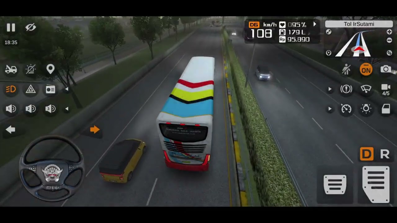 THIS IS CRAZY! Double Decker Bus Driving FULL THROTTLE in Indonesia 🇮🇩 | BUSSID