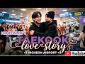 HONEYMOON? ✈️ TAEKOOK LOVE STORY ♡ at Incheon Airport 🥂