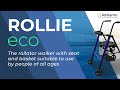 Rehamo Rollie Eco Lightweight Height Adjustable Aluminum Rollator Walker with 4 Castor Wheels
