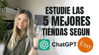 Análisis de las mejores tiendas de productos digitales en Etsy según ChatGPT con SaleSamurai