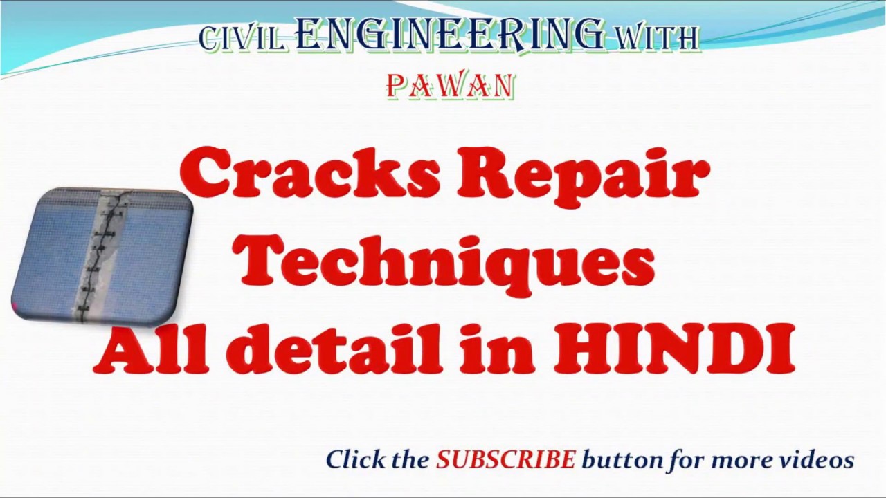 Cracks Repair TechniquesAll detail In HINDI... YouTube