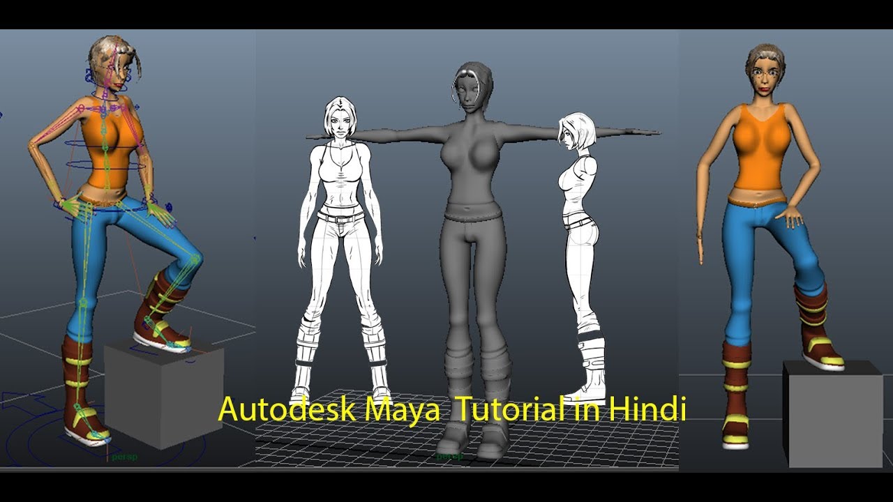 Maya Tutorial in Hindi Character Rig Part 14 - YouTube