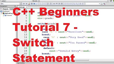 C++ Tutorial for Beginners 7 - Switch Statement