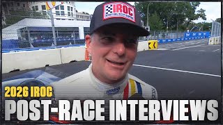 Jeff Gordon and Kurt Busch post-race interviews from 2026 IROC Races on D.C. Street Circuit 🎤