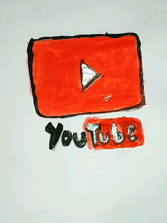 how to draw a youtube logo 😍#shortvideo #viralvideo #drawing - YouTube