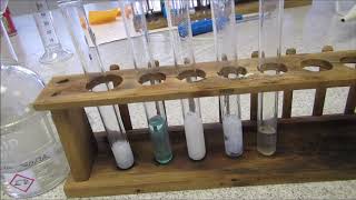 Identifying unknown inorganic solutions by cation and anion tests