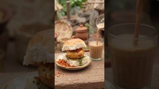 ? Making Tiny Authentic Vada Pav and Chai #miniaturecooking #trending #vadapav #shorts #viral#fyp#ai