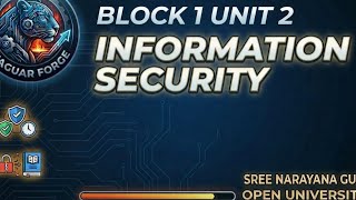 SGOU SEM 3| Information Security | Block 1 Unit 2| Jaguar Forge 