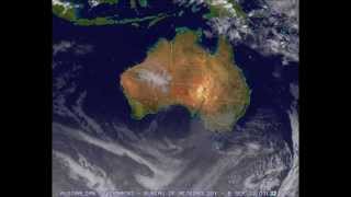 Time Lapse Cloud & Surface Composite Satellite Images, Australia 1080P.