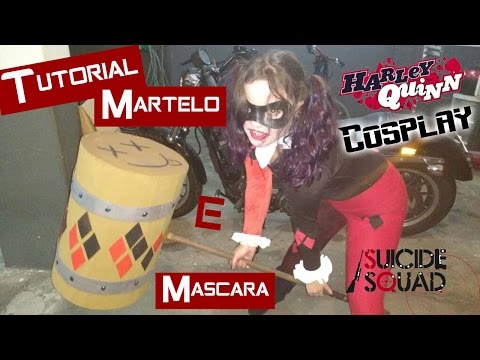 ARLEQUINA - MARRETA, ARMA, TATTOO (Para eventos e festas) + Cosplay Asylum  COMPLETO E FÁCIL 