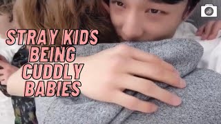 STRAY KIDS being cuddly and affectionate