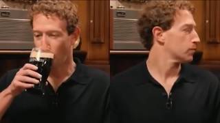 ‘He’s looking for an exit’: Zuckerberg savagely mocked over bizarre reaction to drinking Guinness
