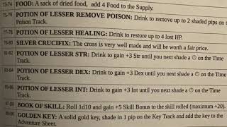 D100 Dungeon Closer Look Tables A I W