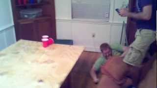 GINGER KID Beer Pong Slam Dunk FAIL