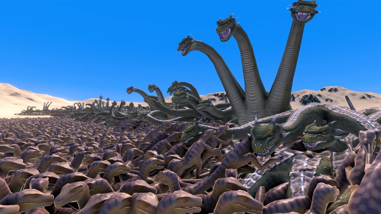 5,000 HYDRA vs 8,000 VELOCIRAPTOR - Ultimate Epic Battle Simulator