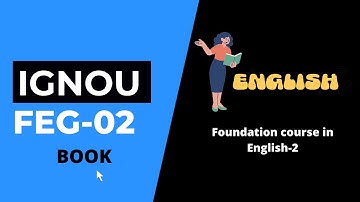 FEG-02 Foundation course in English-2| BCA | #FEG02