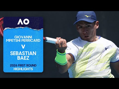 Giovanni Mpetshi Perricard V Sebastian Baez Highlights Australian Open 2026 First Round 