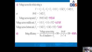 Numerical Problems On Insulators | Electrical Transmission Systems | EEE | Online Education | DBS