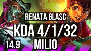 RENATA GLASC & Ashe vs MILIO & Lucian (SUP) | 4/1/32, 7k comeback | BR Master | 14.9