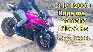 Only 32000 rope ma Yamaha R15v2 modify bike bitch #short #modified