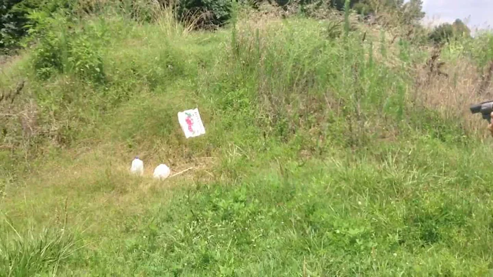 Hornady 180 grain 44 special vs water jug