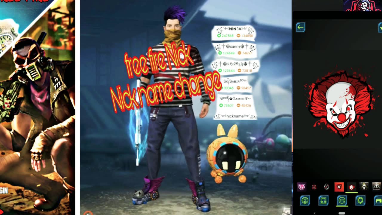 How to change Nick name in garina free fire and making a ...