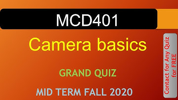 MCD401 GRAND QUIZ GRAND QUIZ FALL 2020 || VU WORLD