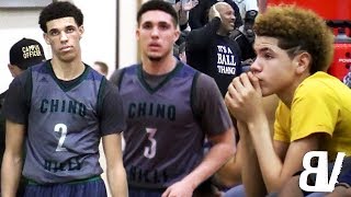PRIME Chino Hills CHALLENGED By D1 Guards \& OVERRATED Chants! Lonzo \& LiAngelo Ball TAKEOVER in 4th