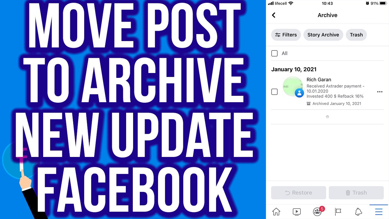 How to Move Post to Archive New Update Facebook 2021