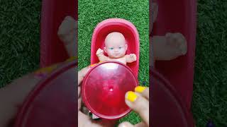 Satisfying Unboxing Baby Doll in Bathtub Toy, ASMR Video #shorts #asmr