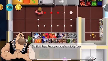 Robbery Bob: CHAPTER 2 - DOWNTOWN Level 13 , 100% iOS/Android Walkthrough