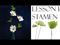 Lesson 1: Stamen French beaded flowering dogwood - Bead-along with Fen Li