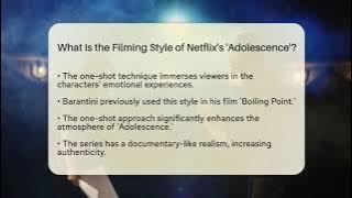 What Is the Filming Style of Netflix's 'Adolescence'? - The Drama Reel