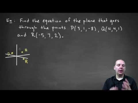 Video: Cum Se Găsește Ecuația Unui Plan Cu Trei Puncte