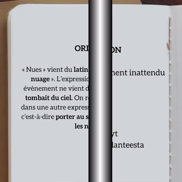 Expression française : Tomber des nues