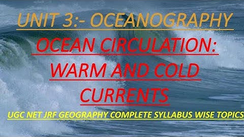 Ocean Circulation : warm & Cold Currents| Oceanography| UGC NET JRF | Geography